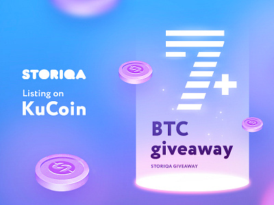 Giveaway bitcoin btc coins cryptocurrency exchange gift giveaway listing money promotion storiqa