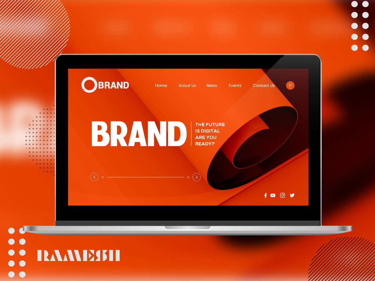 Brand Minimal Web Template by Ramesh Babu on Dribbble