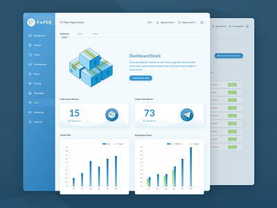 Paper.id Web App Redesign part 2 dashboard dashboard flat design indonesia stock management ui ux www.paper.id