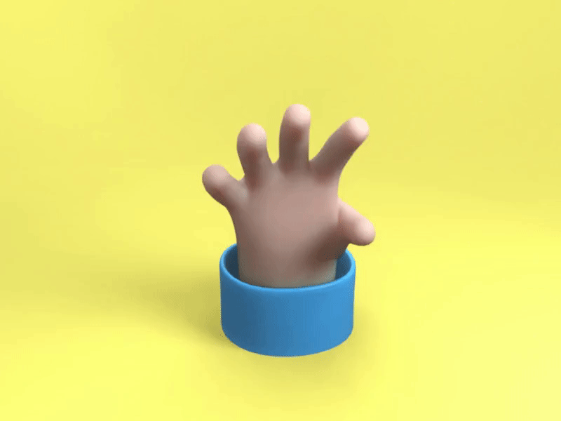 I m Cool animation blender3d blendercycles design gesture hand illustration yellow