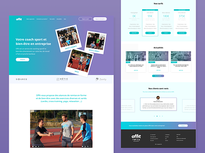 Offit - LANDING PAGE app app concept browser interface landing page sport sport app ui design ux design web design
