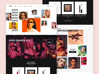 NYX Redesign - Landing page beauty cosmetics design e commerce home homepage landing page makeup nyx nyx cosmetics ui ui design web design