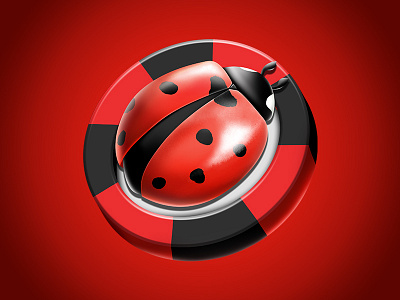 Ladybug icon icon artwork ladybug photoshop red and black