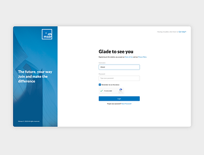 Login agency design site ui ux web