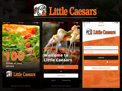 Little Caesars apps ios design mobile app android projects ui uiux