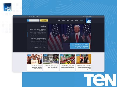 Ten News arabic channel design html html css magazine mobile news psd scss tv ui ux ux ui