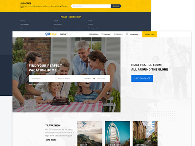 Golodger Home Page design illustration psd tour tour guide travel ui ux