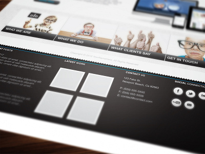 Footer Work elements footer psd services ui web web footer website