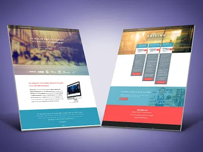 web site work colorful hybrid landing pricing psd skewmorphic ui ux web