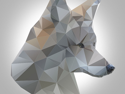 Low Poly Coyote coyote dog geometric low poly lowpoly poly polygon psd triangulation vector