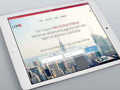 Landing Page Email Sign Up Pre-Launch email email sign up ipad launch mobile pre launch responsive ui ux