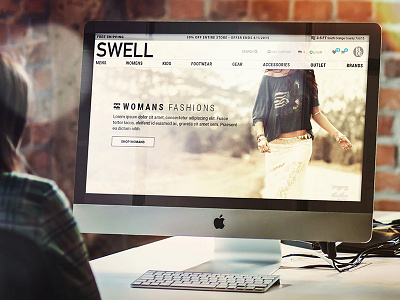 Swell.com web redesign home navigation responsive slider ui ux