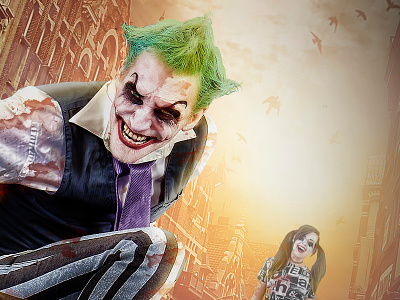 The Joker 3 Composite Chris Swanger Photography Web alley batman blood comics composite compositing dark harley joker knife quinn scary