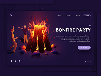 Bonfire Party illustration