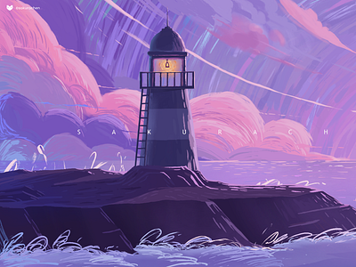 Lighthouse 【procreate】 design illustration innn lighthouse procreate sea ui