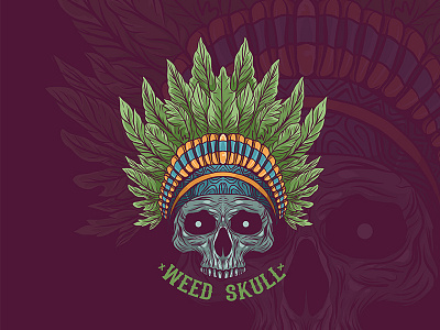 Weed Skull indiana skull weed