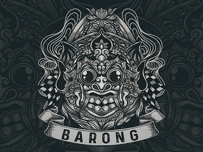 Barong barong clean cultural design illustration