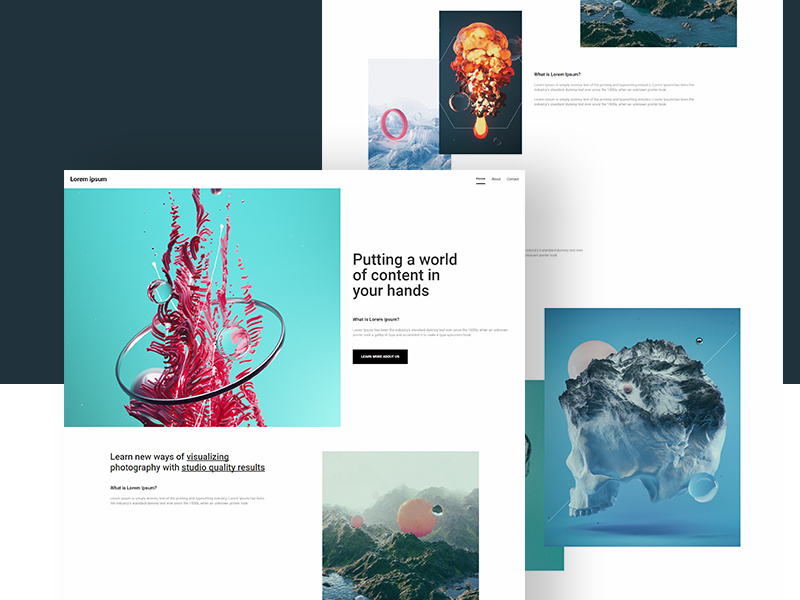 Exploring Website Design Web design — UI Exploration by Rhino Design on Dribbble