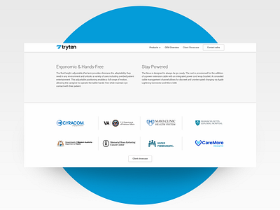Tryten homepage corporate desktopm layout e commerce site ui ux web website