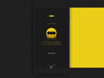 BATSIGNAL APP animation app bat batman collectui designinspiration gotham interactiondesign mobileapp userexperience uxui webdesign