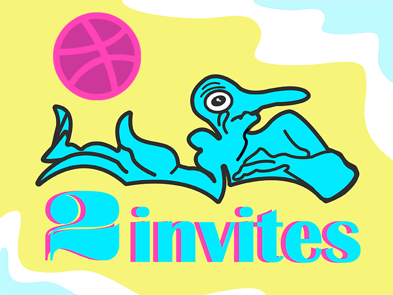 2x Dribbble invites art design dribbble graphic design invite invites web