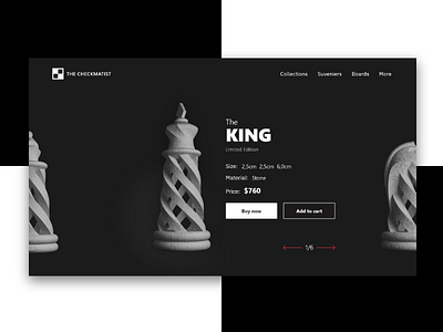 The Checkmatist - Chess E-Commerce UX\UI 3d chess designinspiration e commerce king shop statue userexperience uxui webdesign