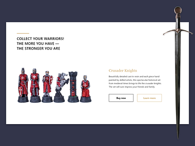 The Checkmatist - Chess E-Commerce UX\UI 3d chess designinspiration e commerce figures shop statue userexperience uxui war webdesign