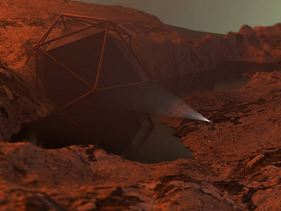 Red Faction 3d 3drender arnold arnoldrender c4d cinema4d compositing mars mattepaint motiondesign motiongraphics space