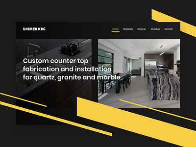 Countertop fabrication shop - homepage concept clean design homepagedesign landingpage slider typography ui ux visual design