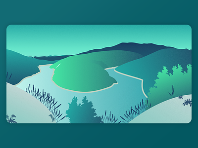 River Illustration design illustration landscape nature river