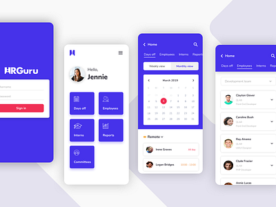 HRGuru App app mobile app mobile design ui ux