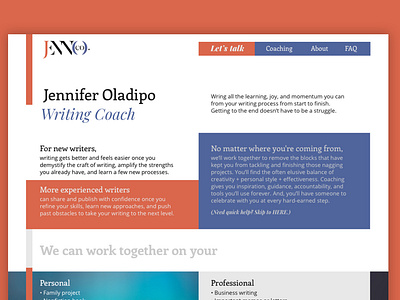 Landing design preview for Jennifer Oladipo