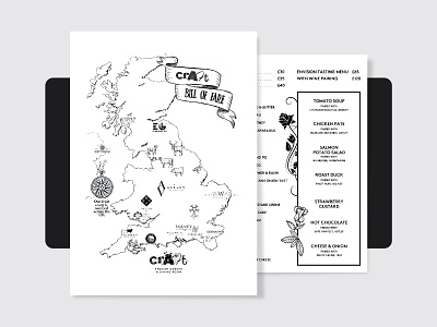 Illustration and layout design for UK restaurant