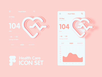 3D Health Care Icon Set