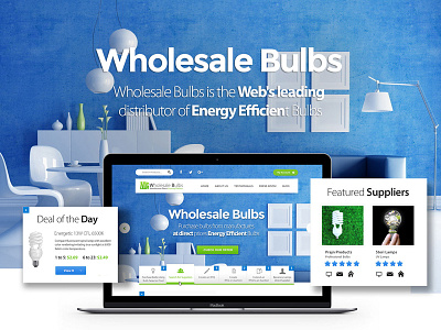 Wholesale Bulbs branding manufacturer uiux web design