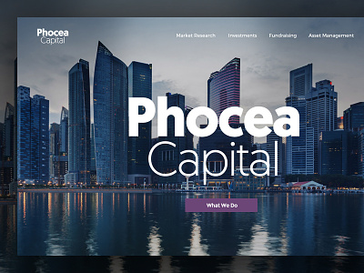 Phocea Landing Page design finance landing page software ui website
