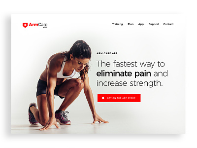 ArmCare fitness fitness app gym health sport ui design web design