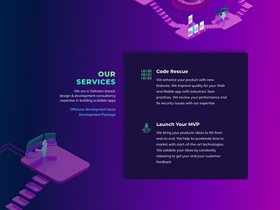 Landing Page for Offshore Dev Agency figma illustration isometric illustration landingpage webdesign