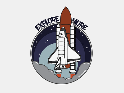 Shuttle stickers illustration nasa shuttle space stickers