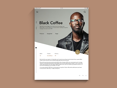 #006 black coffee daily 100 daily 100 challenge daily challange dailyui design landing page music ui ui ux ux
