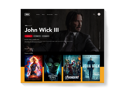 Daily design 025 025 daily 100 daily 100 challenge daily challange dailyui design john wick landing page ui ui ux ux