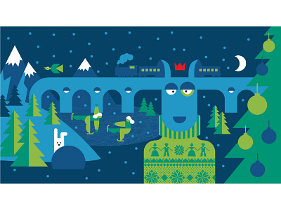 new year banner branding illustration