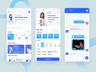 Consultation Doctor App 2020 app blue category chat clean design design healthcare illustration ios medicine mobile online physician search ui uidesign user interface ux