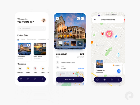 Loka Travel App by Ceptari Tyas for Piqo Design on Dribbble