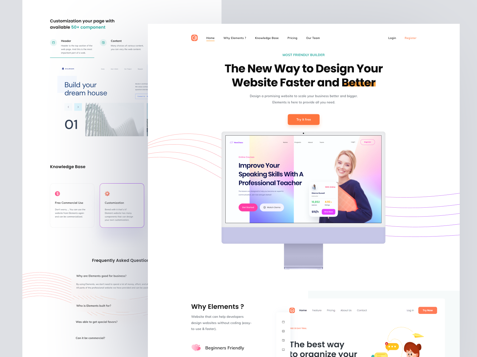 Elements - Website Builder by Ceptari Tyas on Dribbble