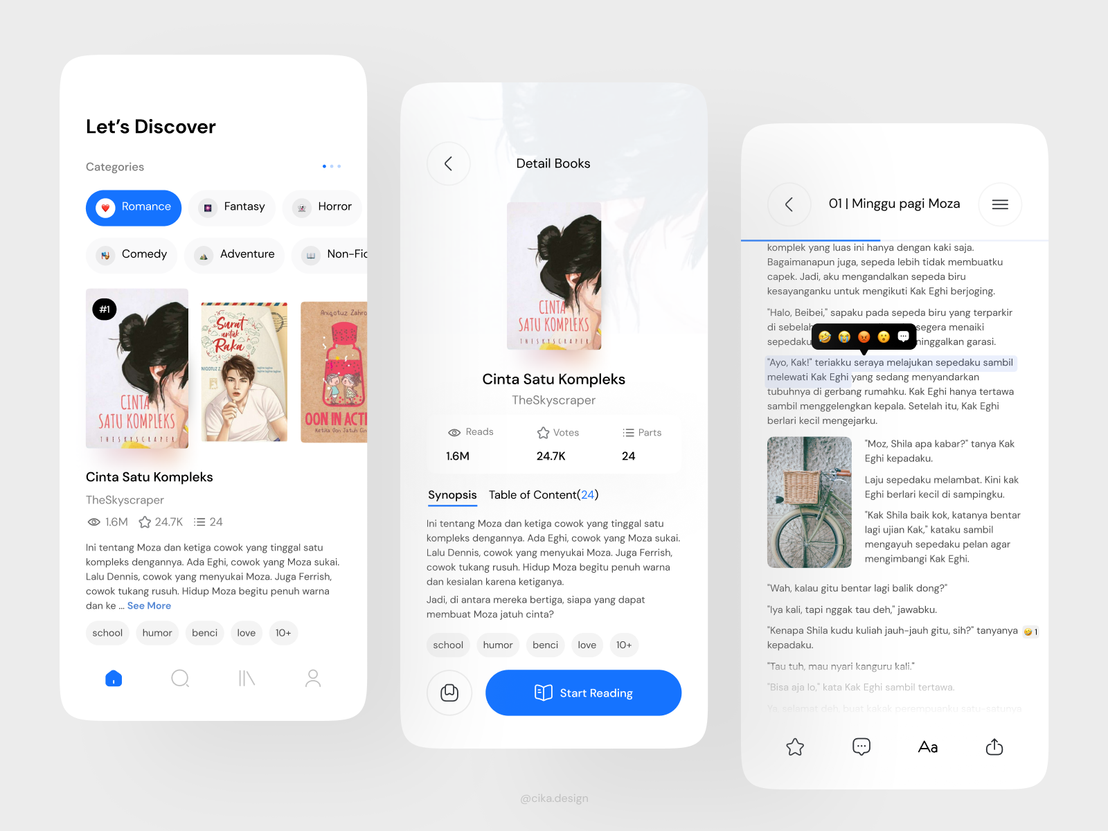 Book Reader Online App by Ceptari Tyas for Keitoto on Dribbble