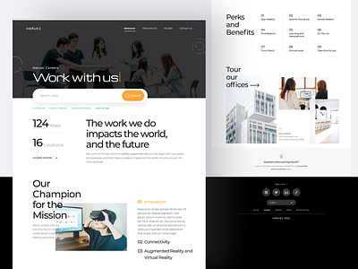 Career Page black career careerbuilder clean design design figma hiring job landing page minimalism professional search studio ui ux web design website work