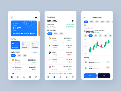 Ficoin - Cryptocurrency App android app bank bitcoin clean crypto crypto wallet cryptocurrency design ethereum figma investment ios kit layout mobile payment ui ux wallet
