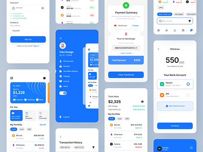 Ficoin Cryptocurrency - Mobile Design UI KIT