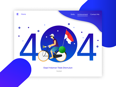 Oopss! Error, 404 404 404 error bicycle blue branding clean clean design error error 404 figma illustartion illustration indonesian not exist page not found uidesigns ux ui vector web webdesign